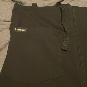 LANDAU black small tall scrub pants